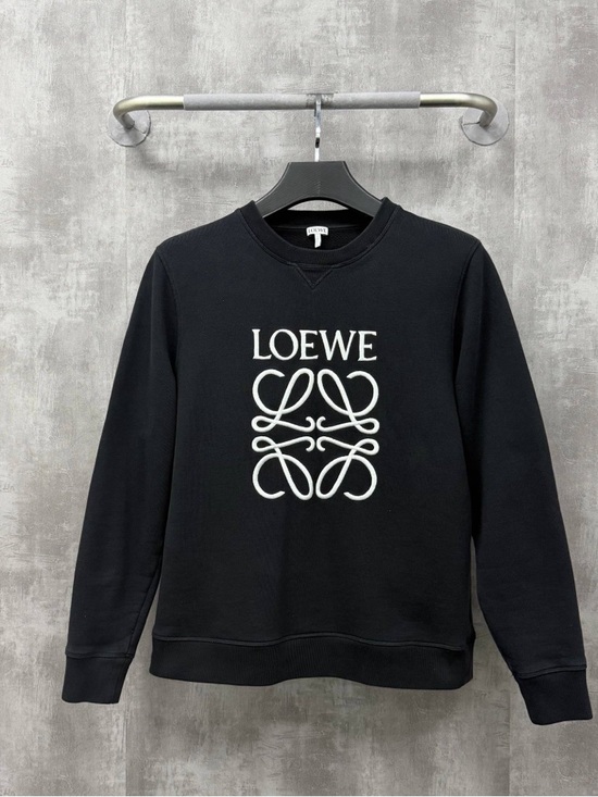 Loewe Other - 🚩steal Loewe Black Crewneck Sweatshirt with White Anagram Logo